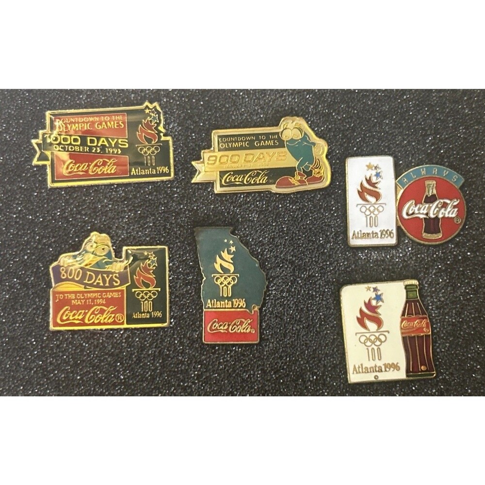 VINTAGE COCA-COLA 1996 OLYMPIC GAMES ATLANTIC COUNTDOWN PIN SET OF 6 Gift Idea